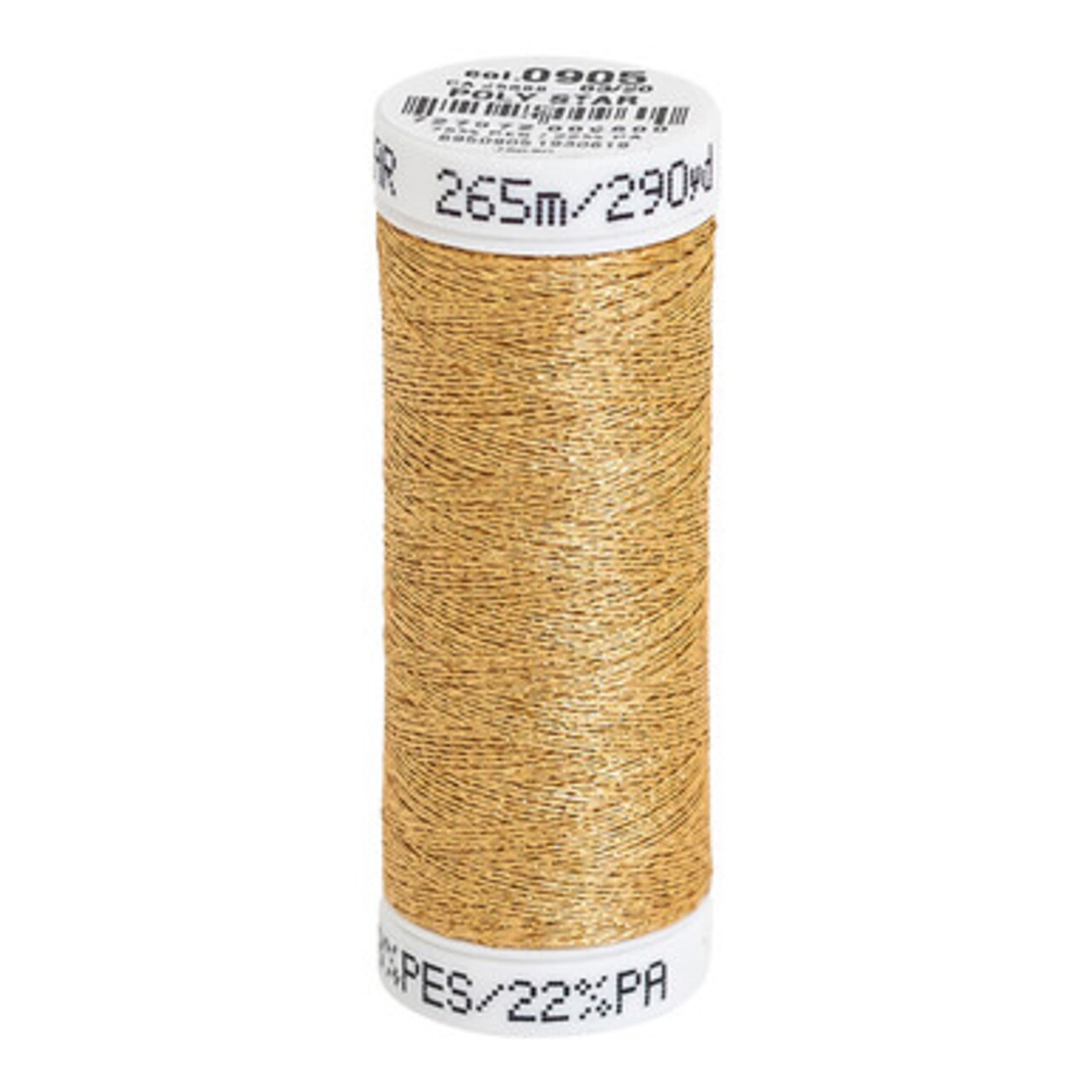 Sulky 30 Wt. Poly Sparkle™ Thread - Gold with Gold Sparkle - 290 yd. Spool